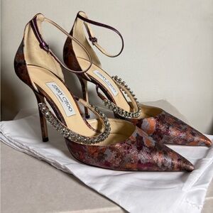 Jimmy Choo Bobbie Embellished Heels 100